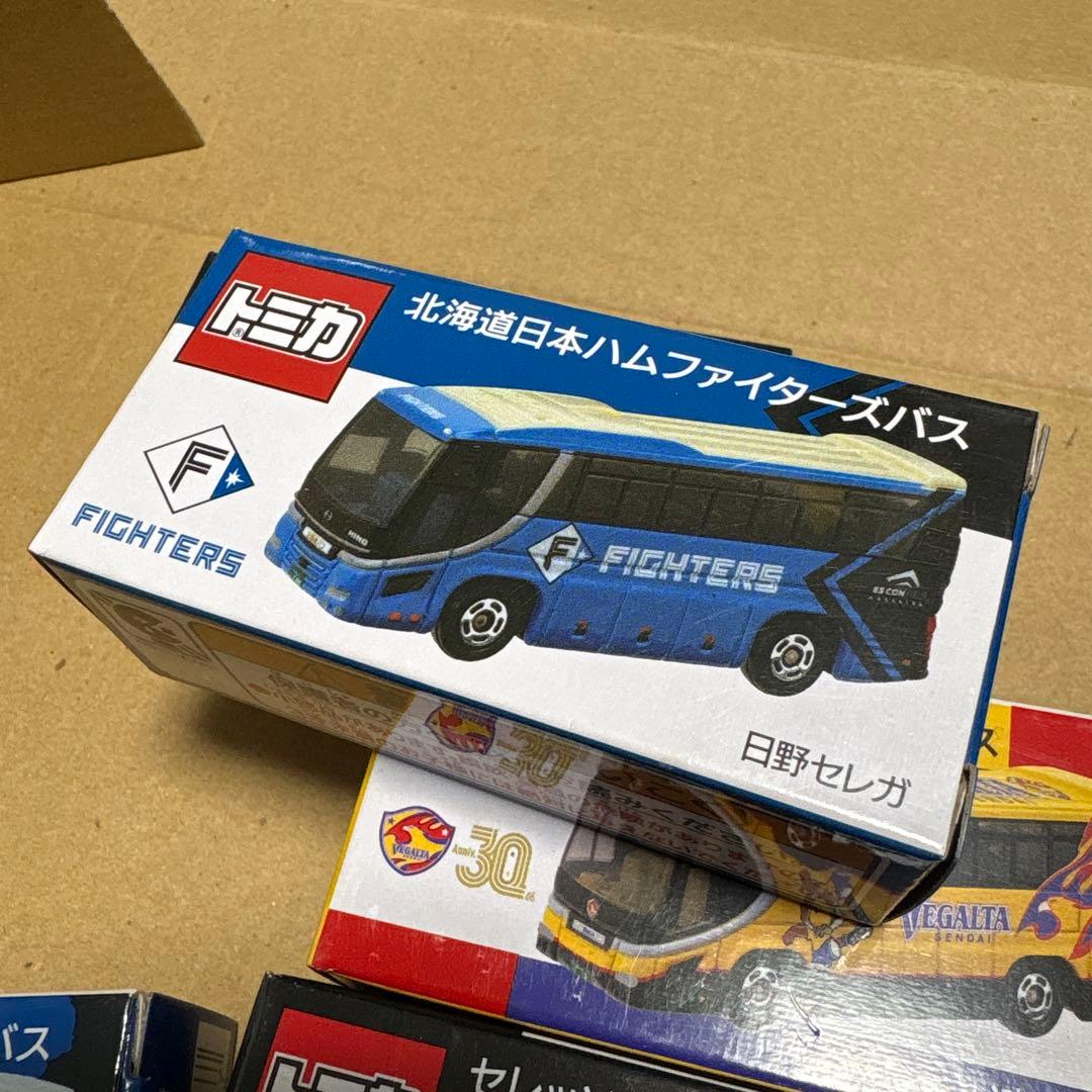 特注トミカ プロ野球、サッカー　チームバス5台セット