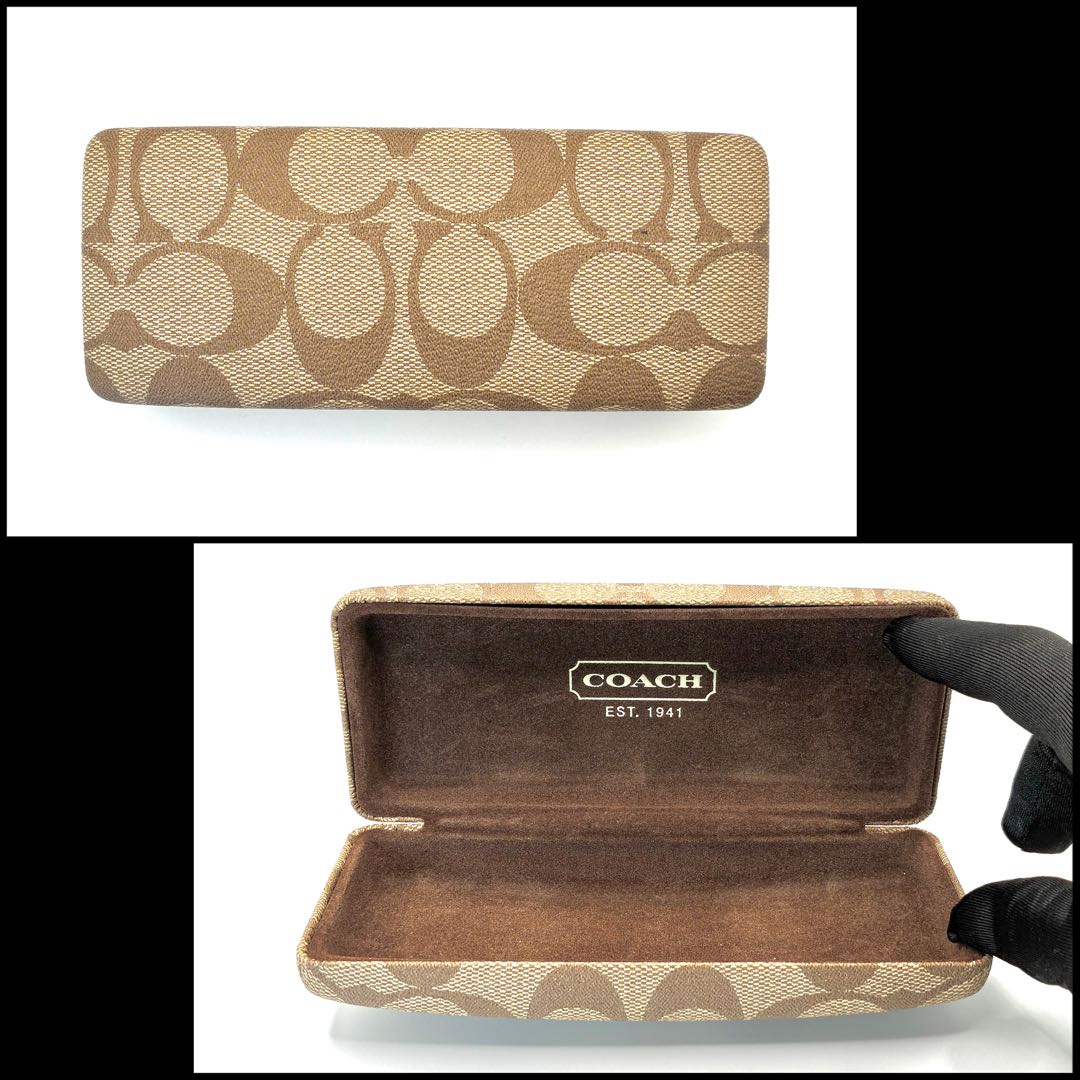 【良品】COACH コーチ　オーバル　サングラス　シグネチャー　フルリム