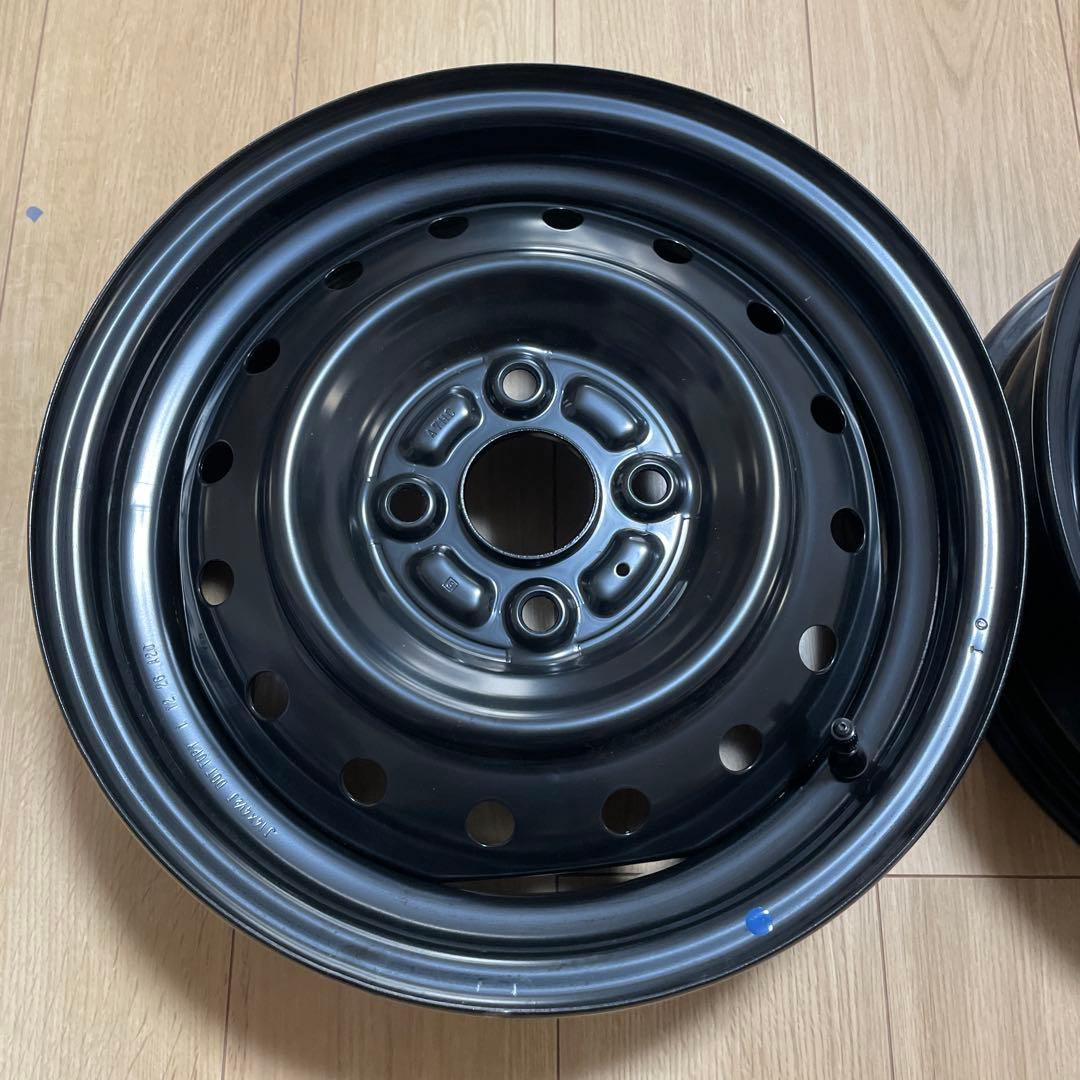 新車外し品スズキ純正14インチ スチールホイール 2本①