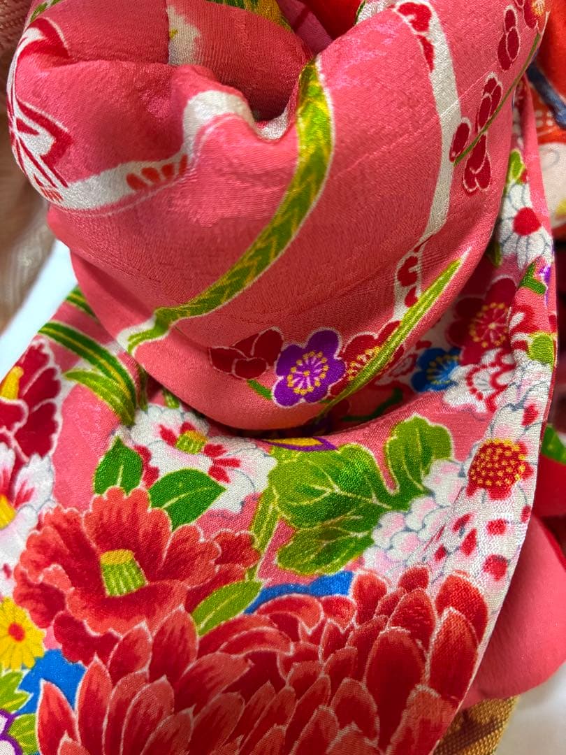 【うさぎの創作人形】耳長うさぎ　ちりめん細工　縮緬細工　うさぎの置物　和風うさぎ