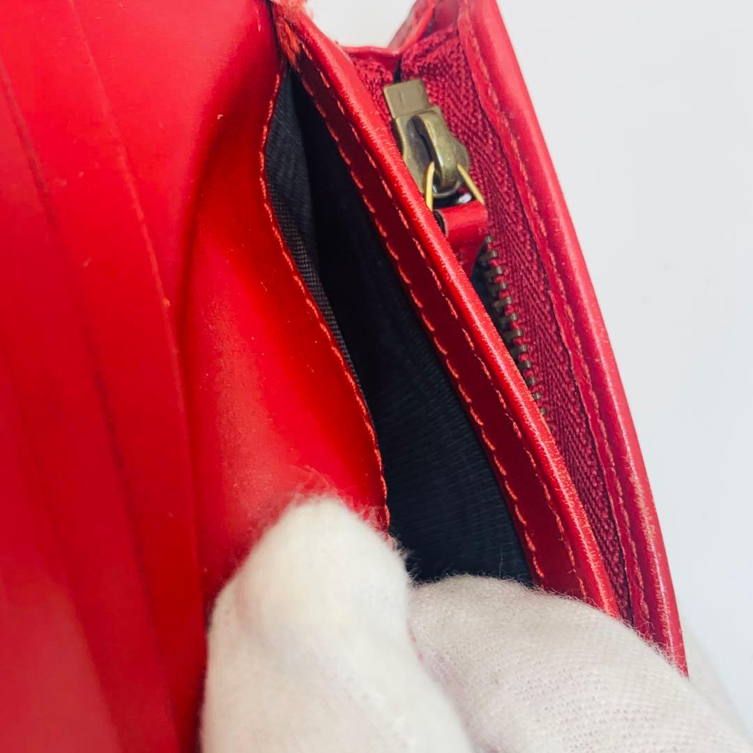 ✨レア、GUCCI 折り財布　さくらんぼ　レザー　レッド