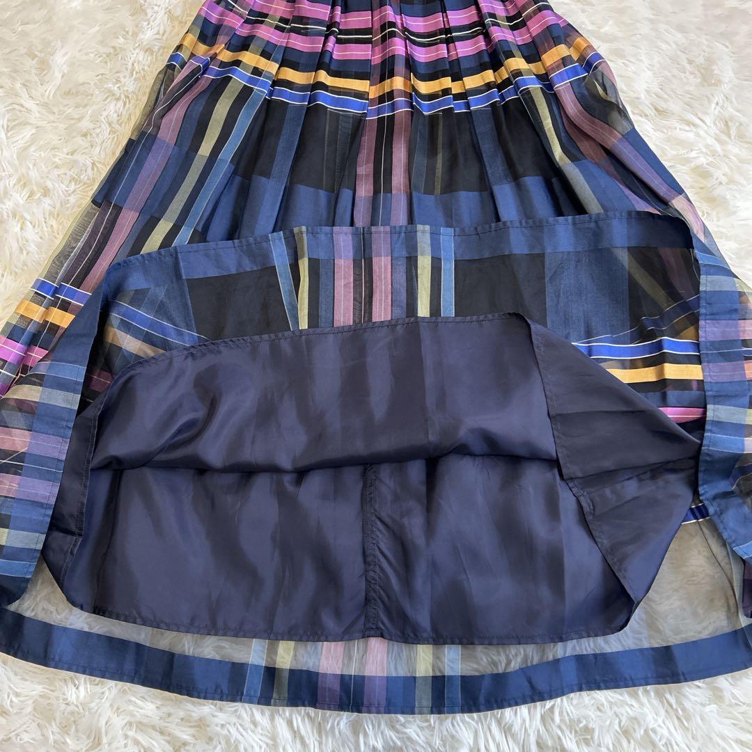 美品✨アナイ シルク100% オーガンジーフレアスカート