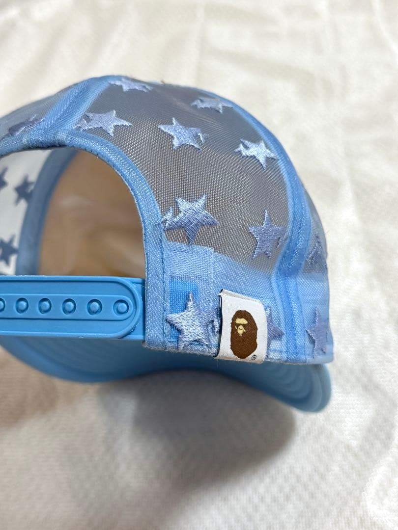 【希少・ 人気】Bape スターメッシュキャップ 青