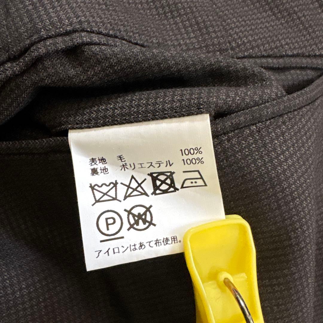 新品タグ付 レナウン ウール100% スーツ Y6 濃茶系ー アジャスター付
