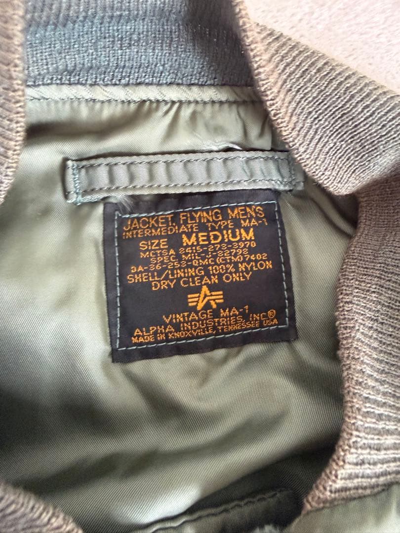 50s復刻　ALPHA INDUSTRIES MA-1 フライトジャケット M