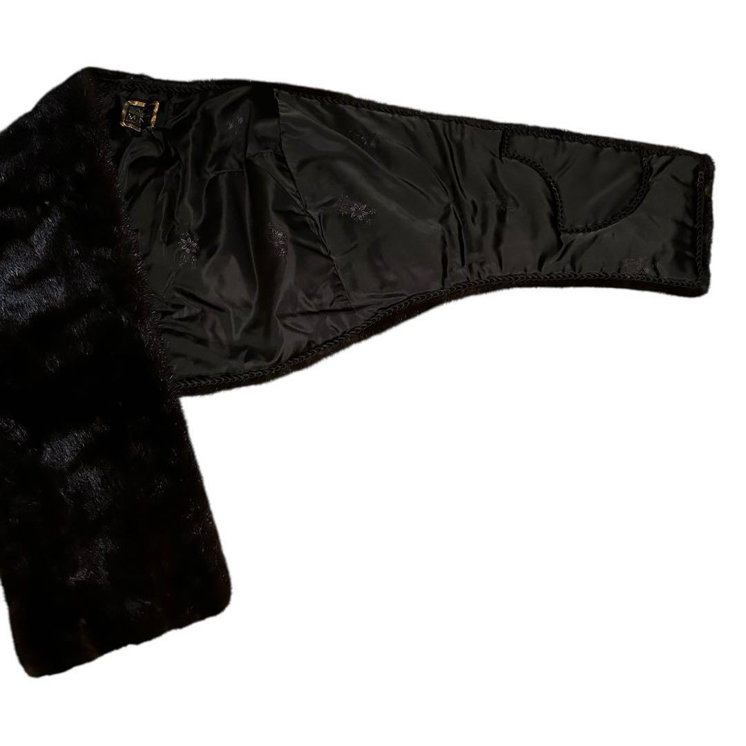 【美品】SAGA MINK SELECTED 　金タグ　ミンク　ショール