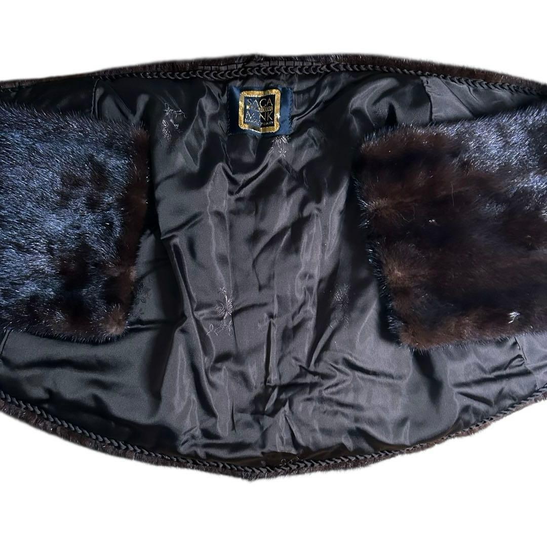 【美品】SAGA MINK SELECTED 　金タグ　ミンク　ショール