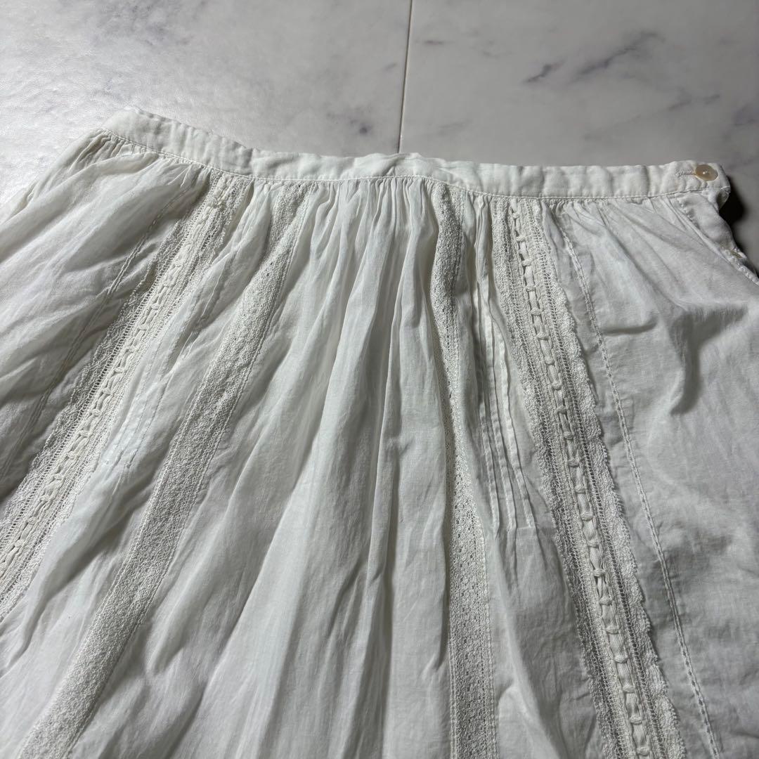 BEAMS BOY 定価1.6万 ヴィンテージ レース スカート 白