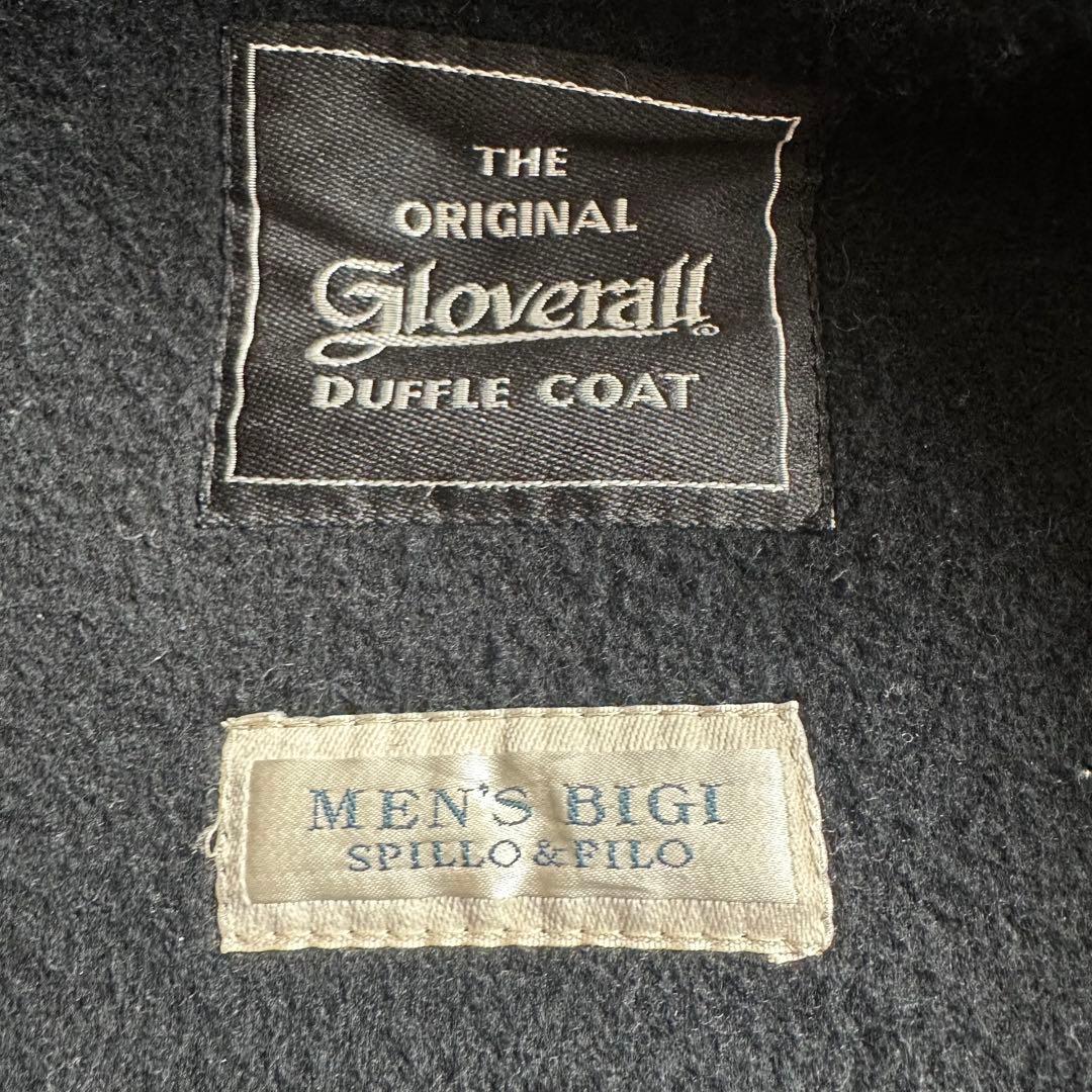 美品☆グローバーオール/ダッフルコート/MEN'S BIGI/ブラック/英国製