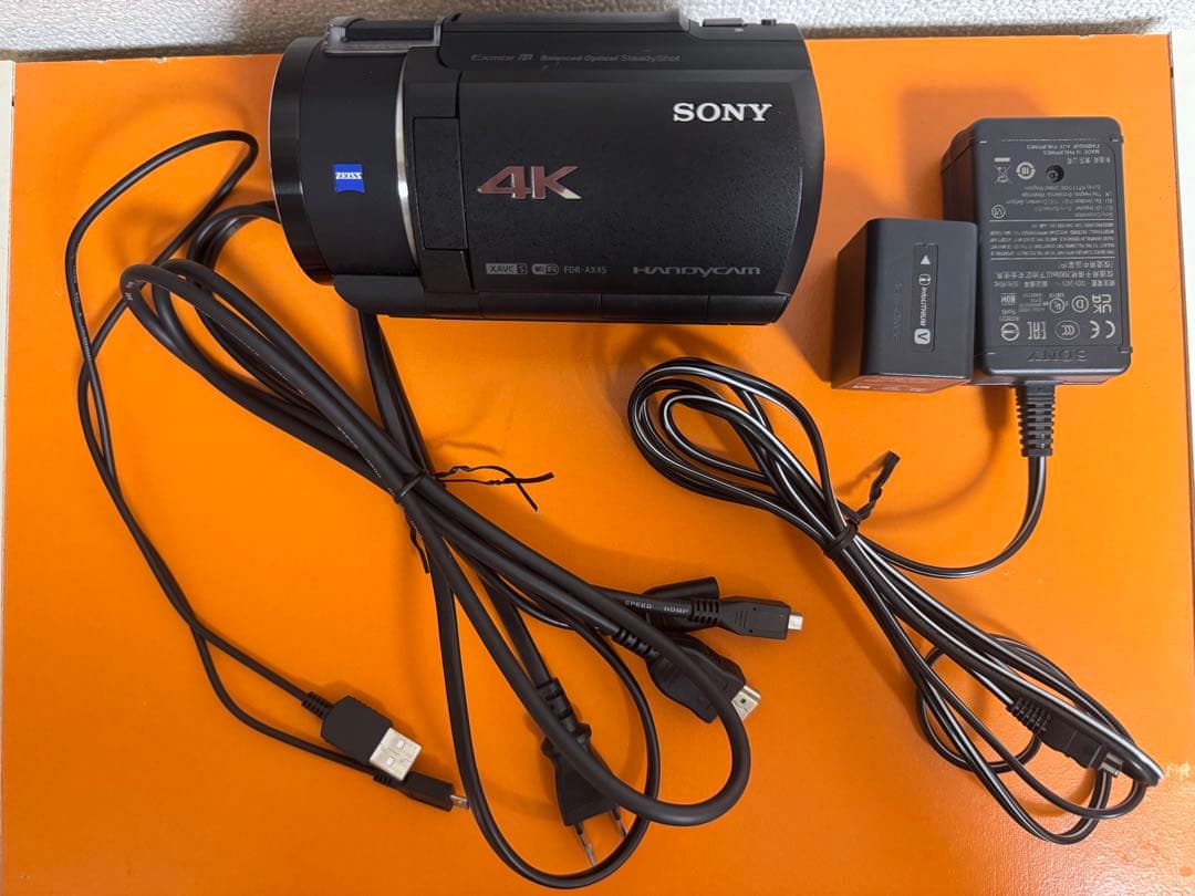 【美品】最安値SONY FDR-AX45 4Kビデオカメラ（ブラック）延長保証有
