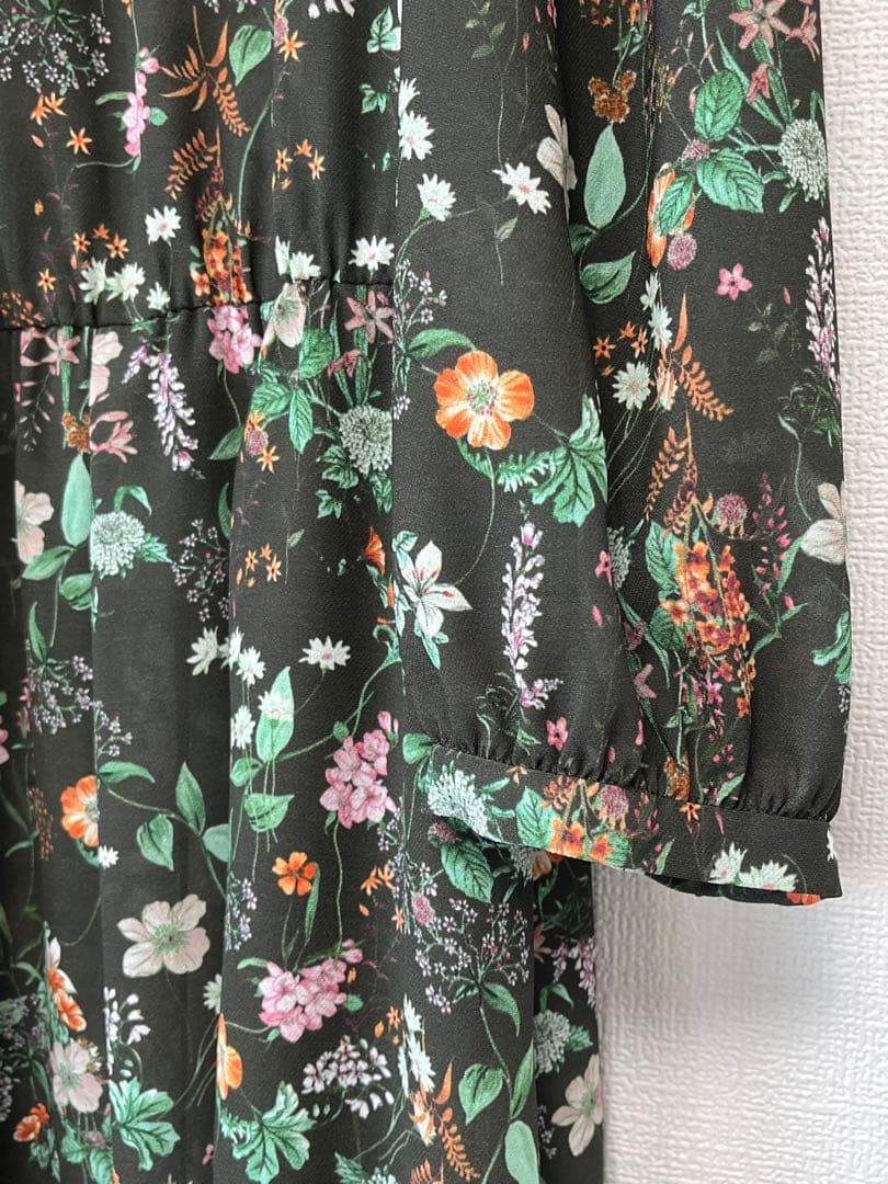 新品・42,900円☆トランスワーク/ フラワープリントワンピース ◎サイズ38