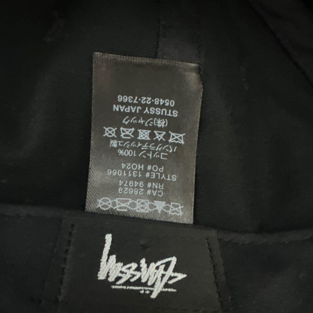 STU刺繍 黒キャップ stussy