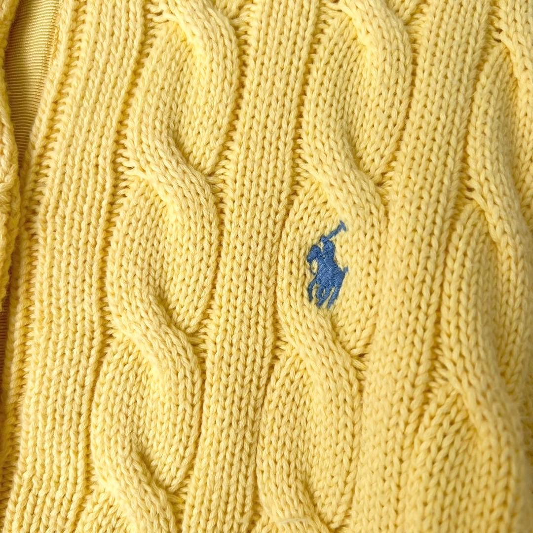 POLO RALPH LAUREN コットン ケーブルニットカーディガン XS