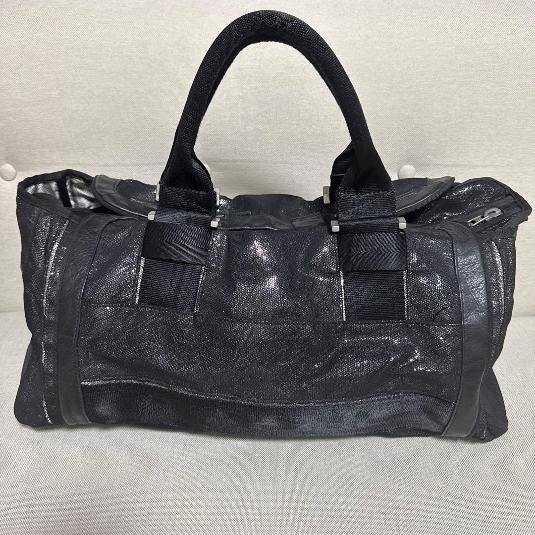 【DIESEL】 ボストンバッグ ＊ 黒ラメ牛革＊激レア