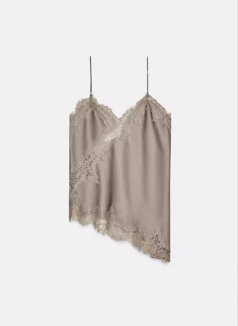 【新品未使用品】ZARA レーストリム キャミソールトップス