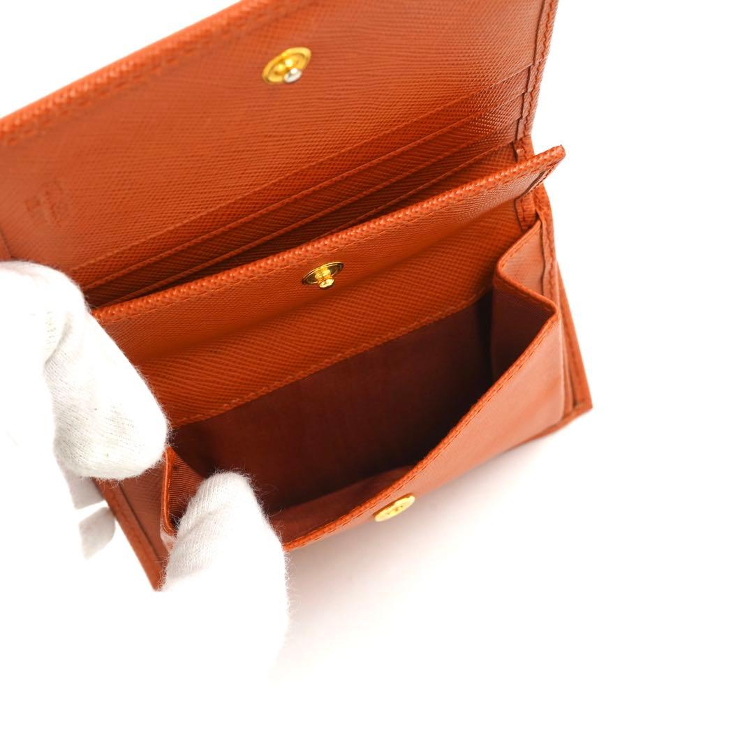 ✨未使用展示品・箱付き✨　PRADA ミニ財布　サフィアーノレザー　二つ折り