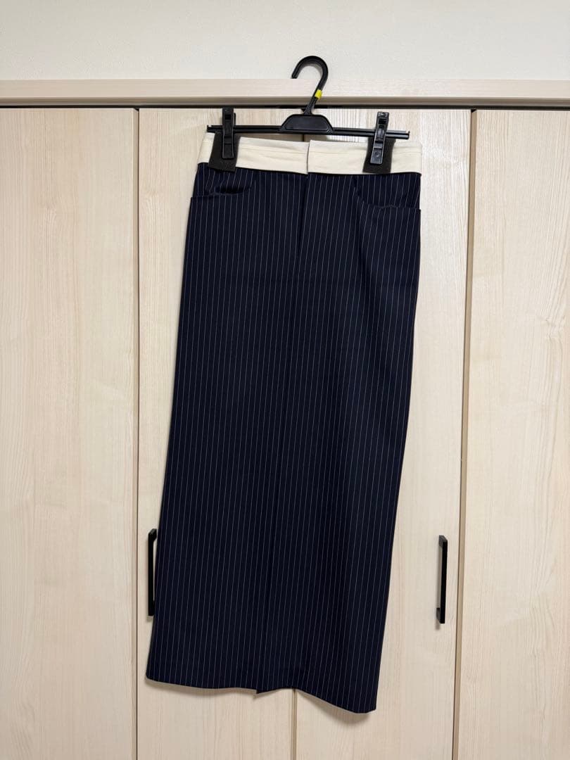 スカート gajess Taylor Pencil Skirt Navy(Stripe)