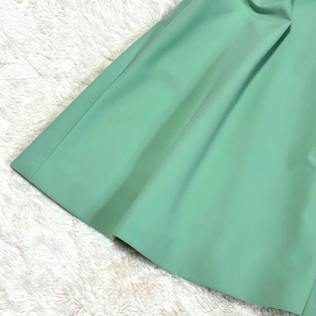 美品 FOXEY フォクシー ノースリーブワンピース ミントグリーン