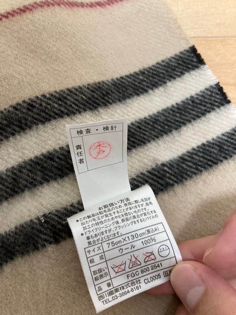 BURBERRY 大判ストール ベージュ メガチェック　ホースロゴ
