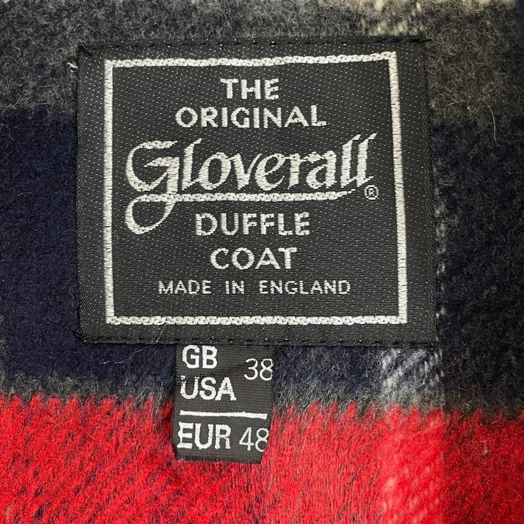 Gloverall ダッフルコート 英国製 ネイビー GB38 チェック ウール