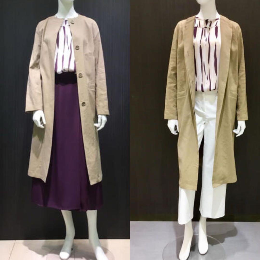 【美品】セオリーリュクス　スプリングライトコート　ベージュ　サイズ38
