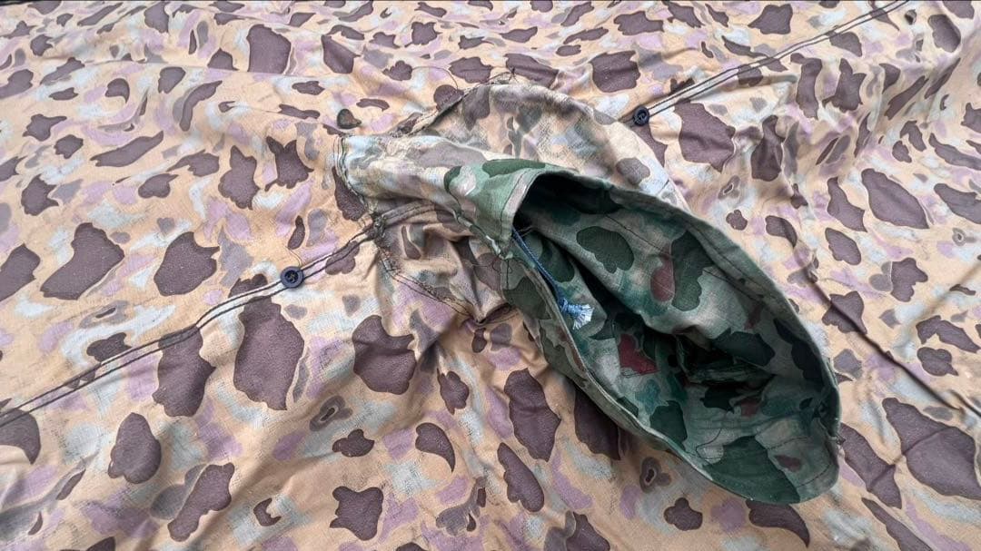 トルコ軍 パップテント フード付き ダックハンターカモ 軍幕　２枚