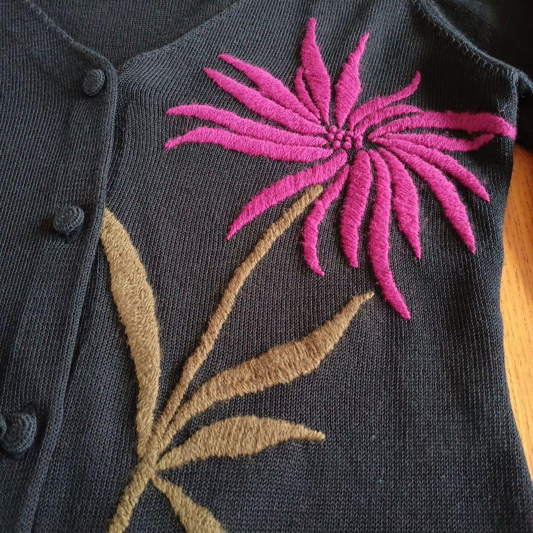 Sybilla 花柄刺繍 七分袖カーディガン　新品