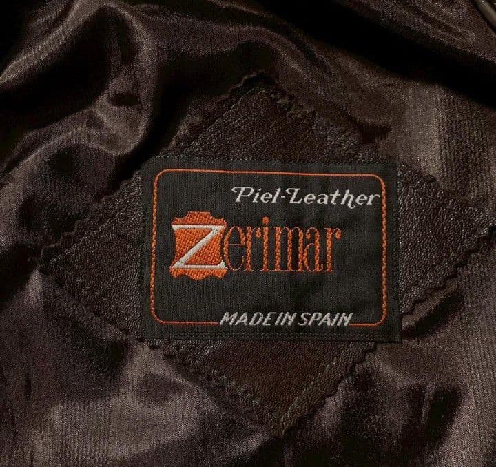 ゼリマースペイン製A-2短丈ダークブラウン レザー ジャケット