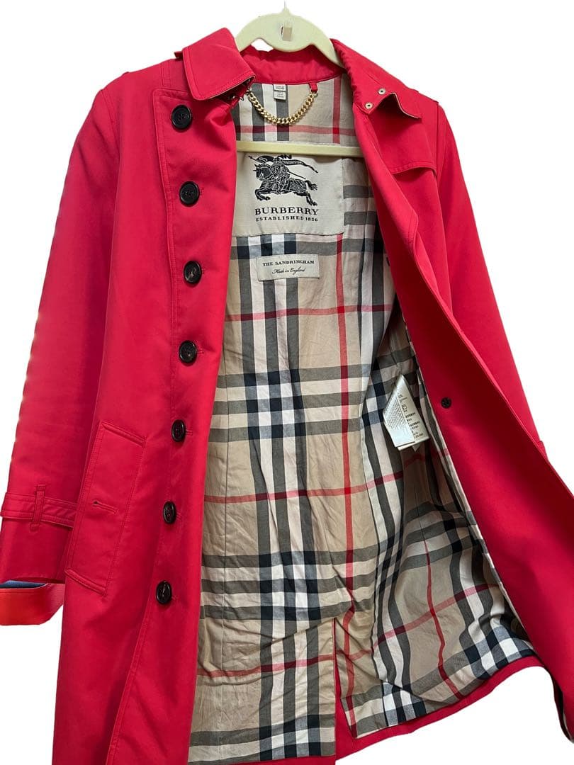 BURBERRY トレンチコート 赤 Sサイズ