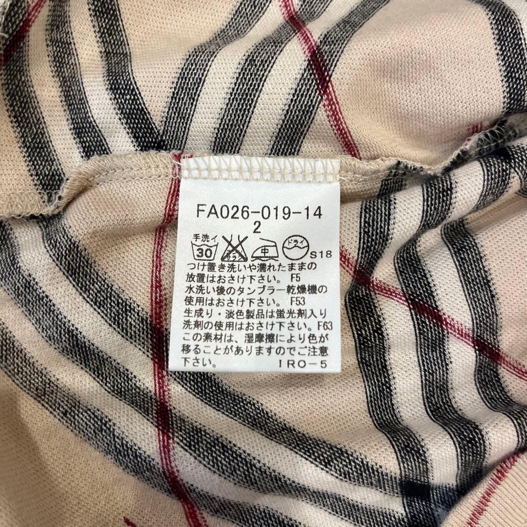 BURBERRY LONDON ノバチェック 半袖 ニット カットソー サイズ2