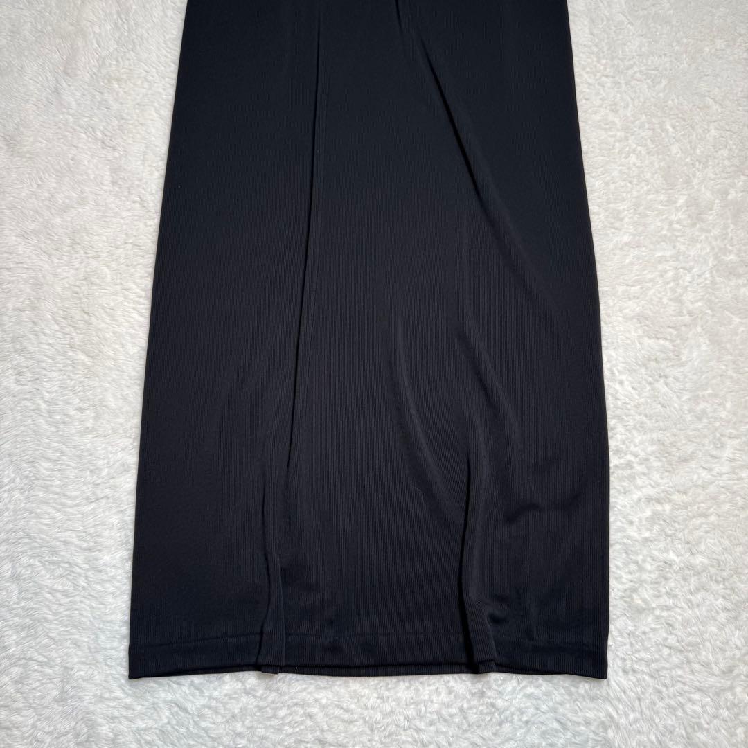 【極美品】90s Y’s ワイズ リブ ロングスカート 黒 ブラック