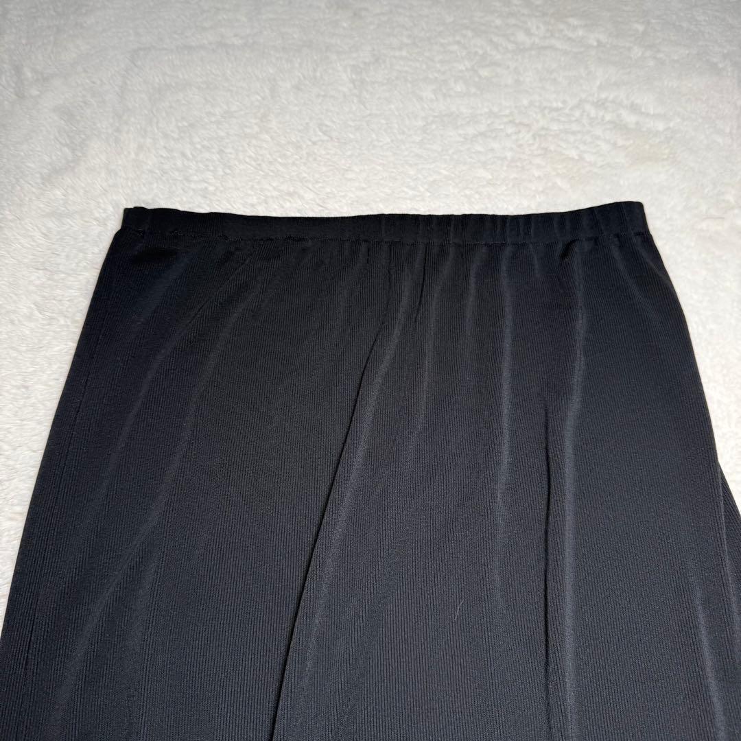【極美品】90s Y’s ワイズ リブ ロングスカート 黒 ブラック