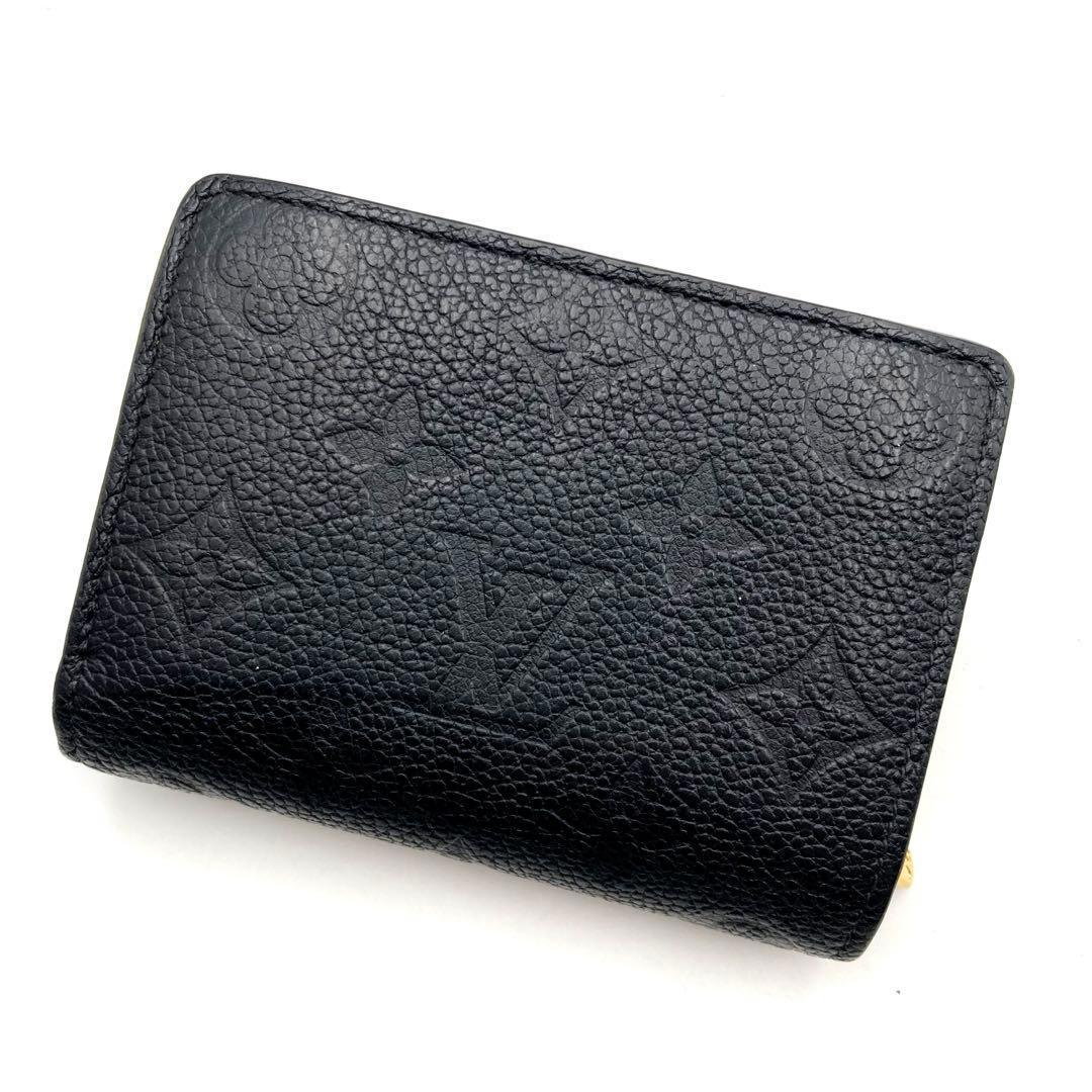 美品★ルイヴィトン　ポルトフォイユ　クレア　アンプラント　黒　二つ折り財布