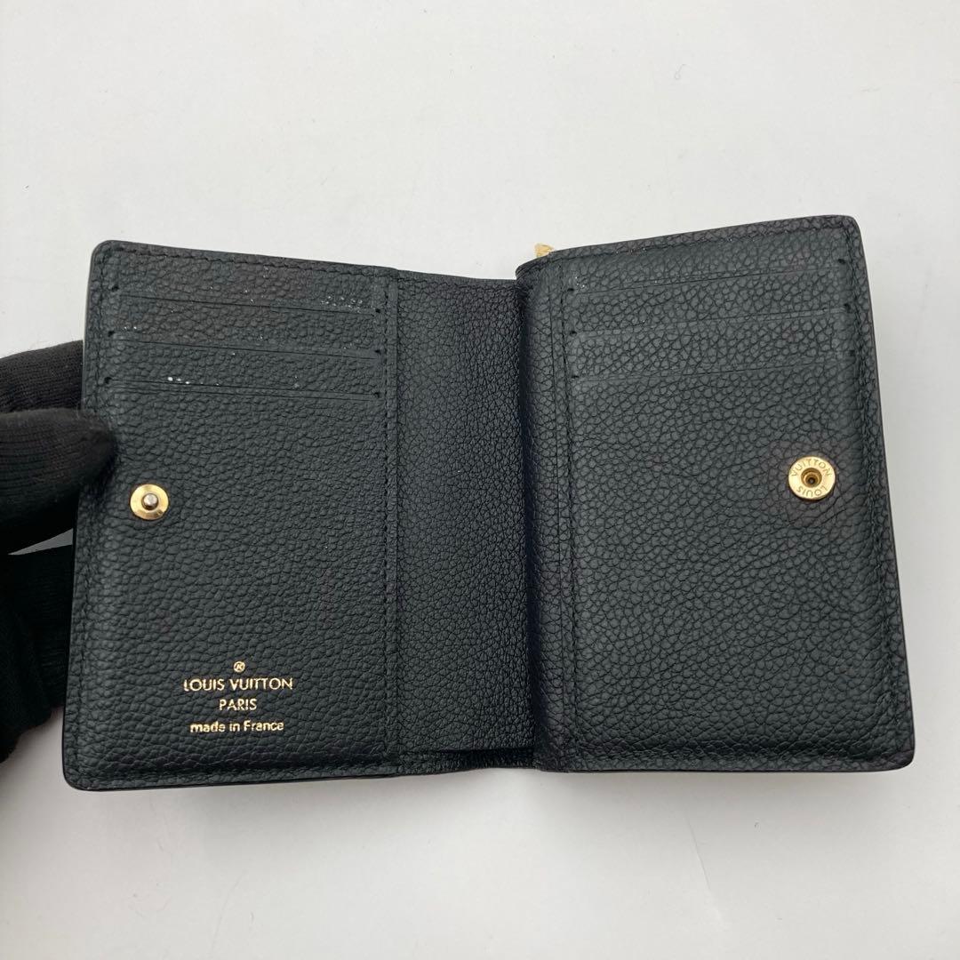 美品★ルイヴィトン　ポルトフォイユ　クレア　アンプラント　黒　二つ折り財布