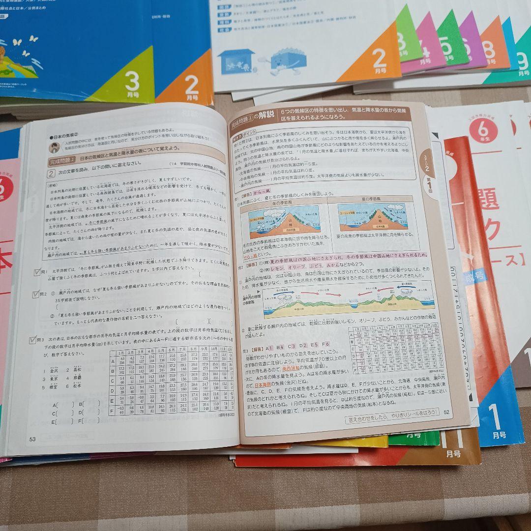 中学入試 実戦テキスト & 攻略ワーク セット6年　進研ゼミ考えるプラス中学受験