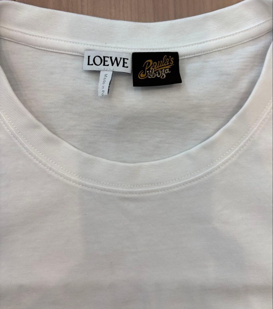 m*i様 LOEWE ロエベ ホワイト Tシャツ ロゴ刺繍