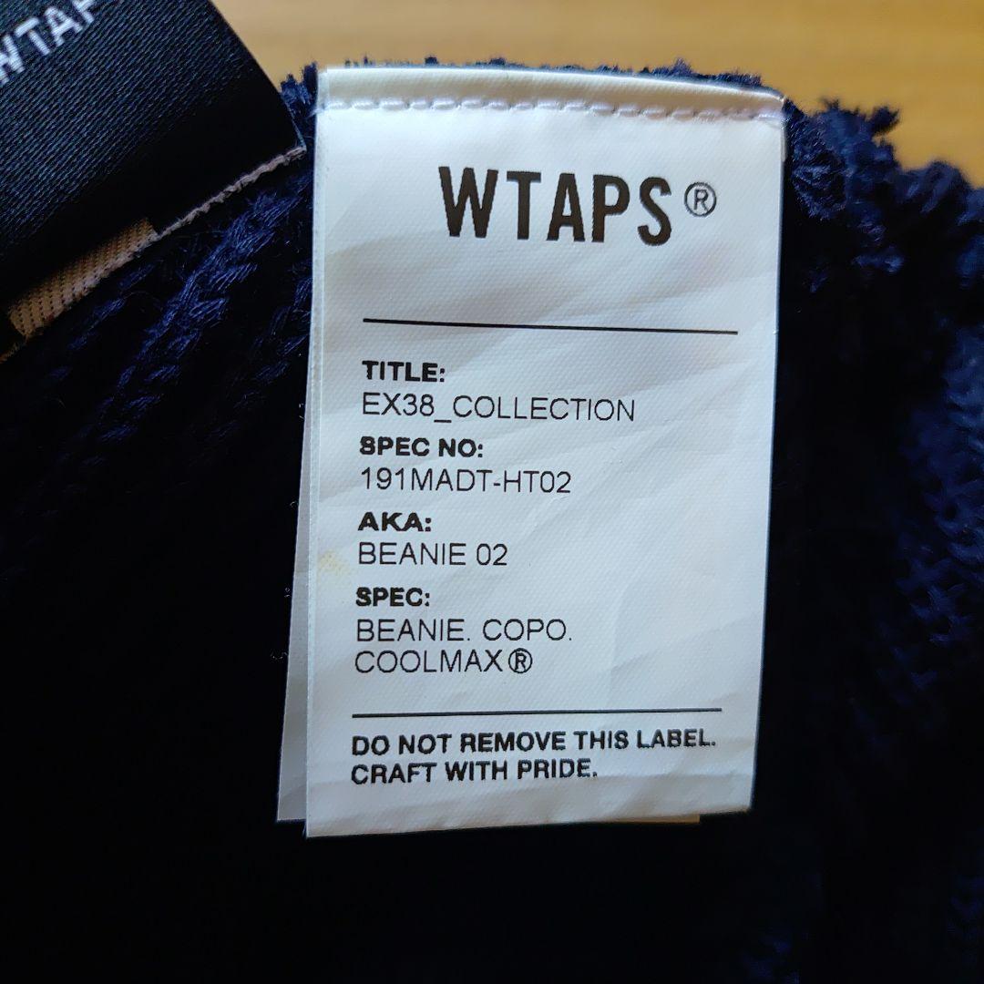 WTAPS ニット帽 ネイビー X00