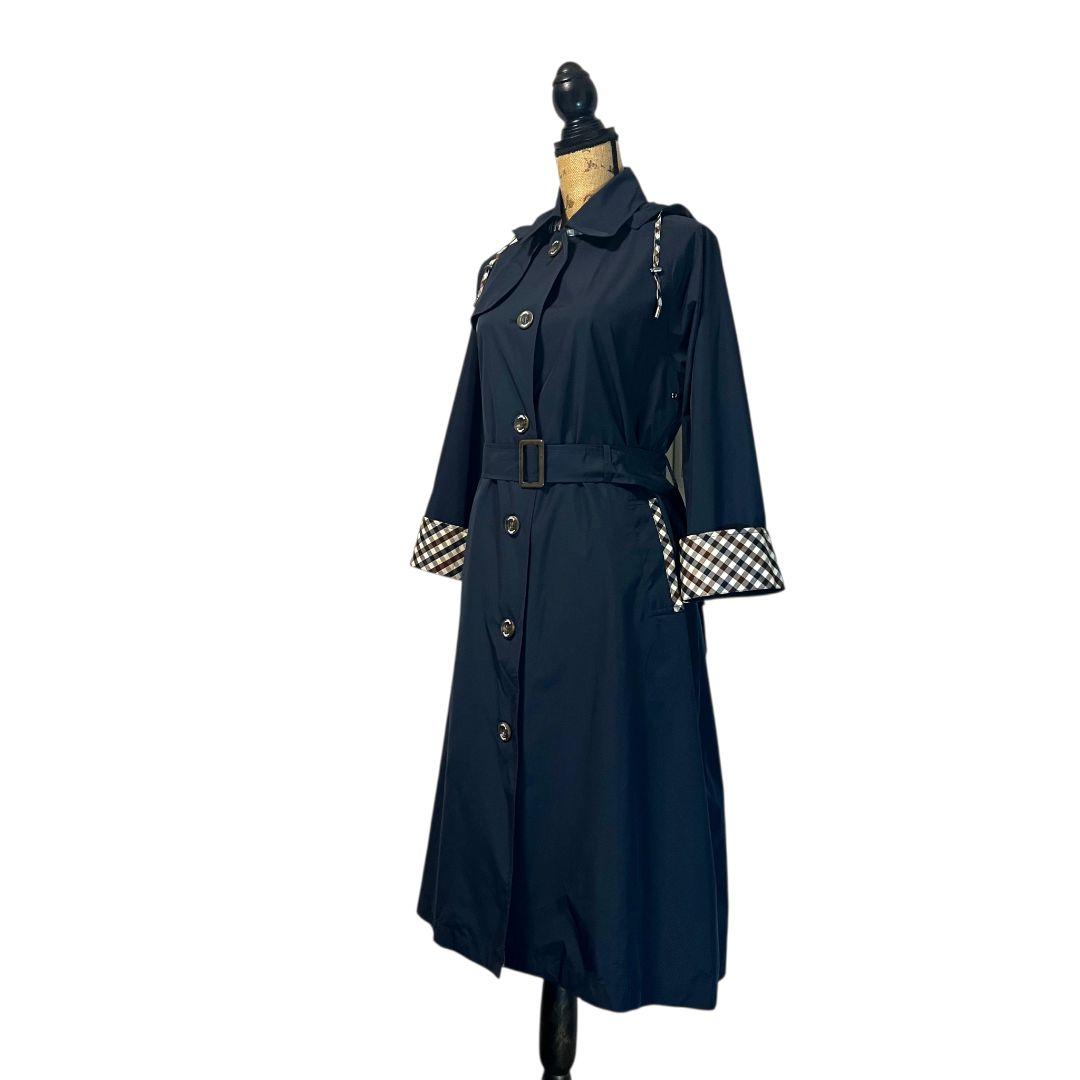 【美品✨️】【M】Aquascutum フード付き スプリングコート 撥水加工