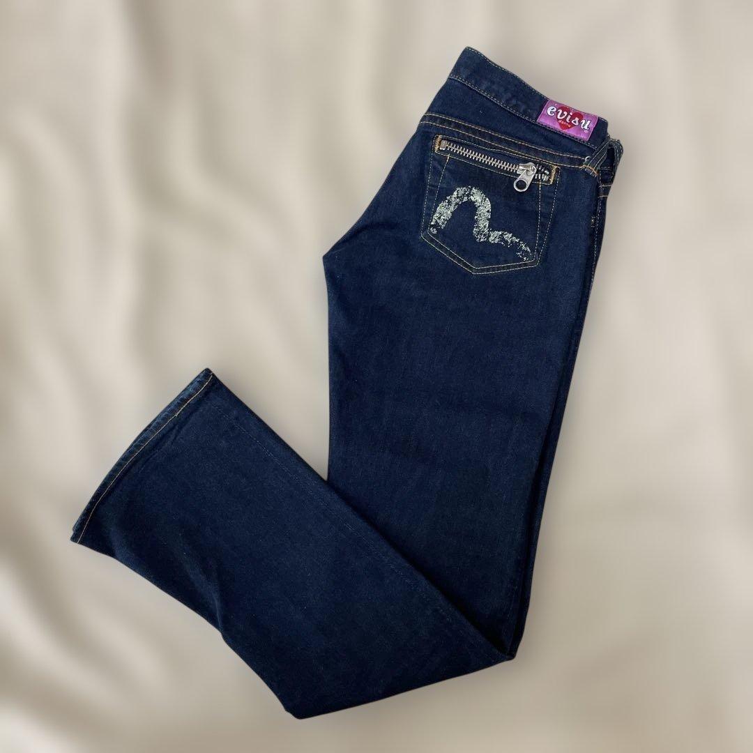 レディース　エビス　EVISU evisu デニム　ジーンズ　濃紺