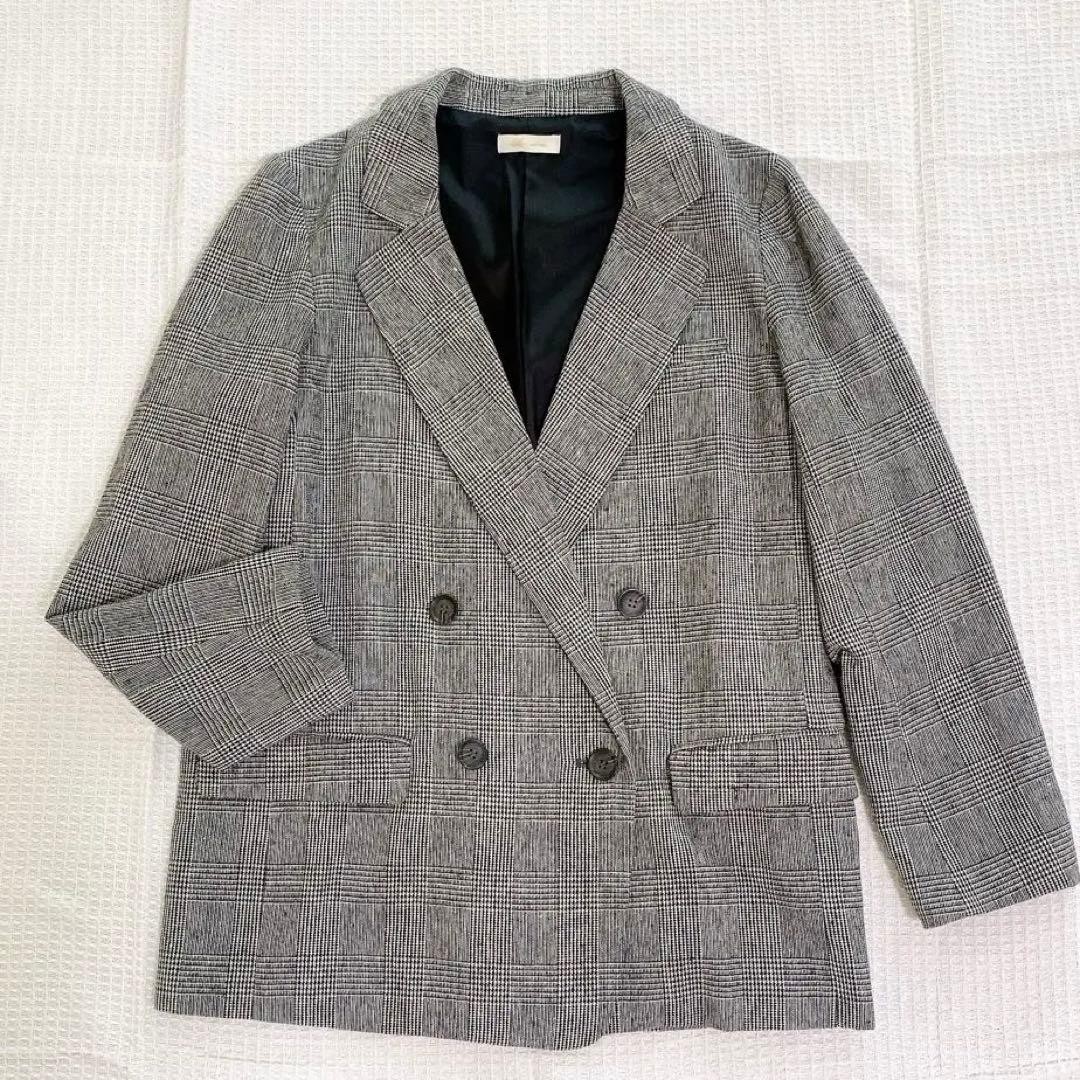 LOUNGEDRESS｜定価2.3万 21SS グレンチェックダブルジャケット