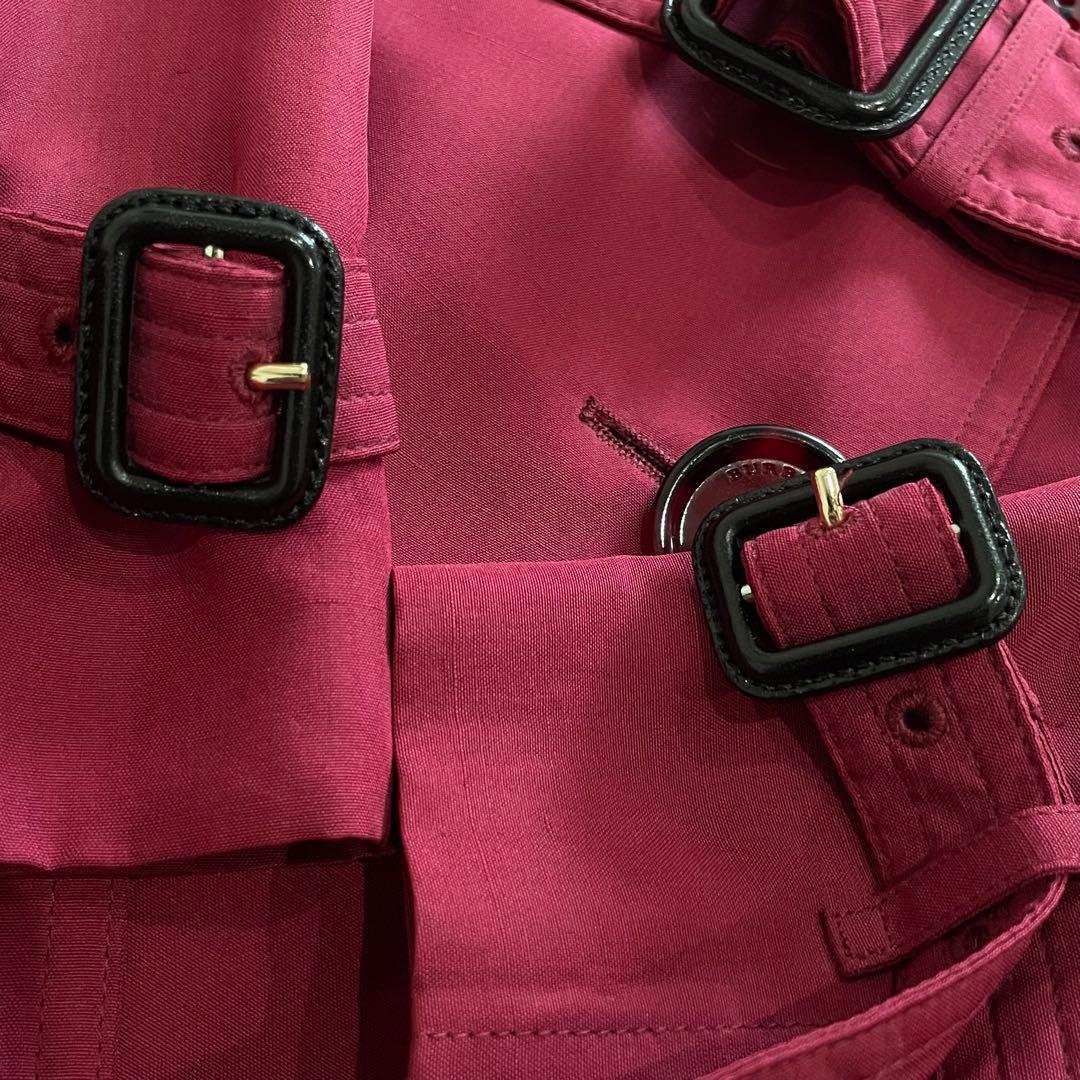 BURBERRY LONDON トレンチコート　シルク100%　ロゴ刻印釦　5L