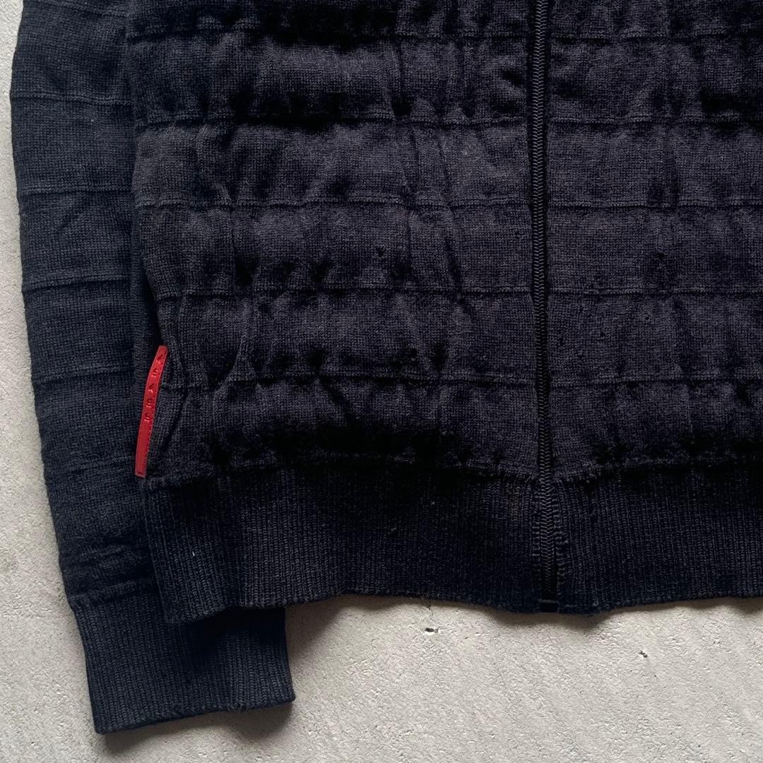 ジャケット・アウター 00s prada charcoal wool zip up jacket