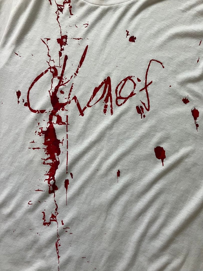 ハロウィンに最適　血痕風Tシャツ