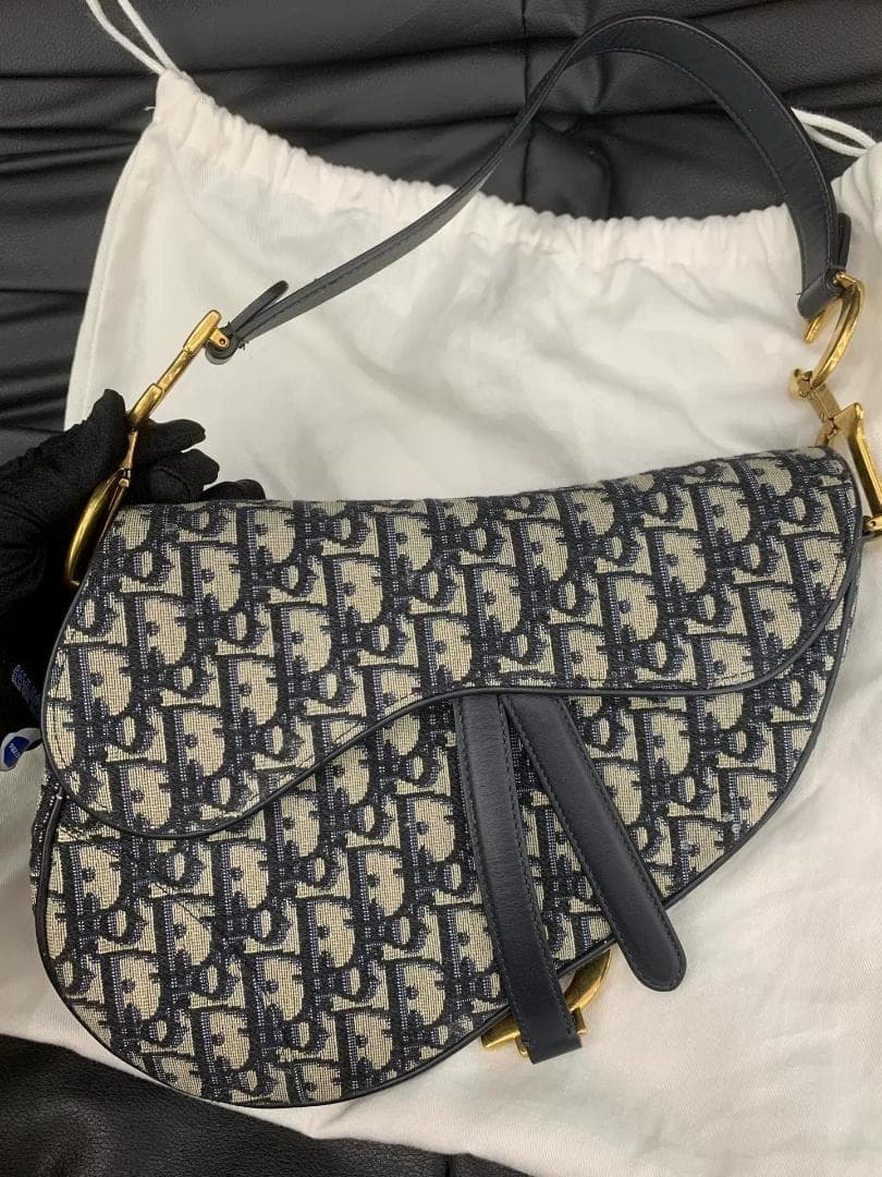 Dior ディオール サドルバッグ トロッター柄 ショルダーバッグ