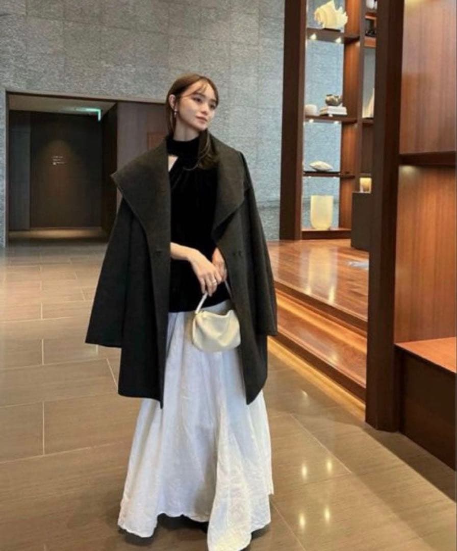 【美品】marno Ines coat Chacoal Gray コート