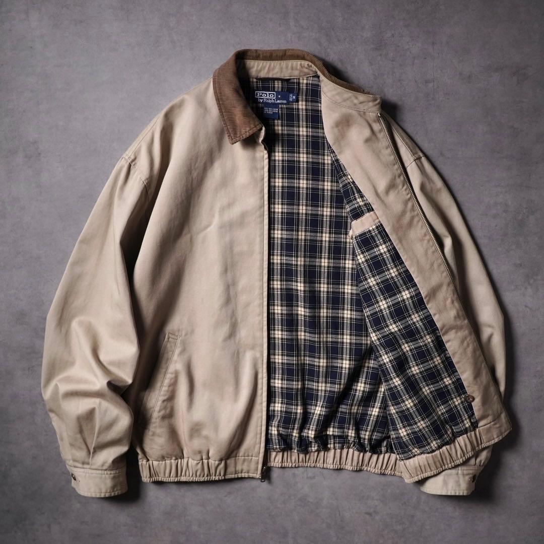 Ralph Lauren 襟コーデュロイ スイングトップ ドリズラージャケット