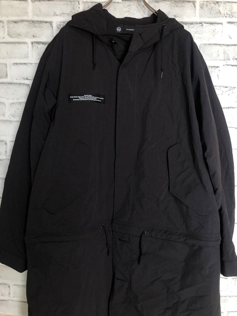 新品2XL⭐️GU×UNDERCOVER 2WAYオーバーサイズ モッズコート 黒