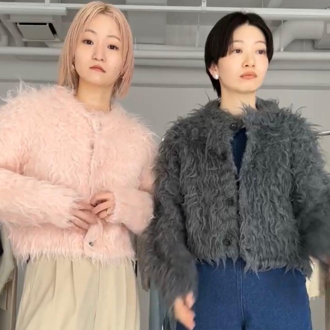 CLANE SHAGGY SHORT KNIT CARDIGAN シャギーニット