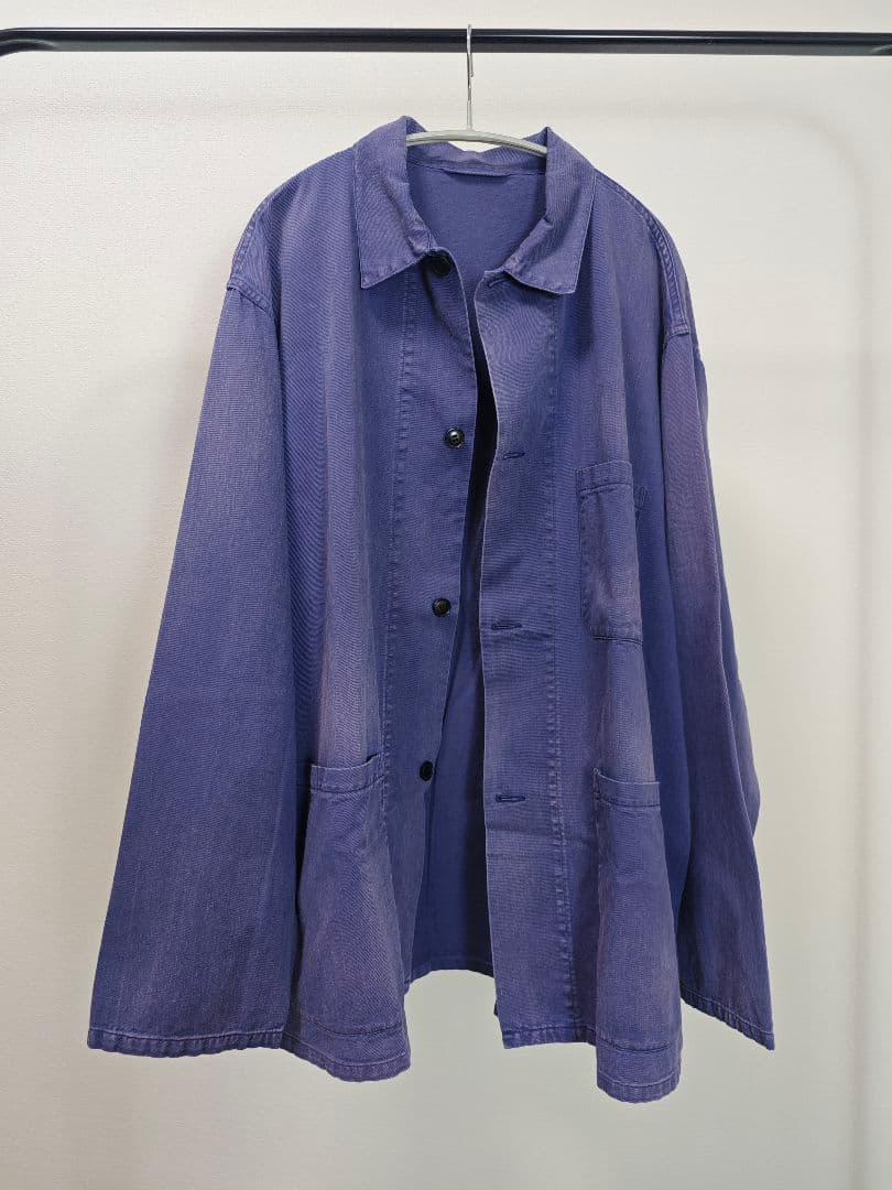 COMOLI 24SS コットンドリルワークジャケット FADE BLUE