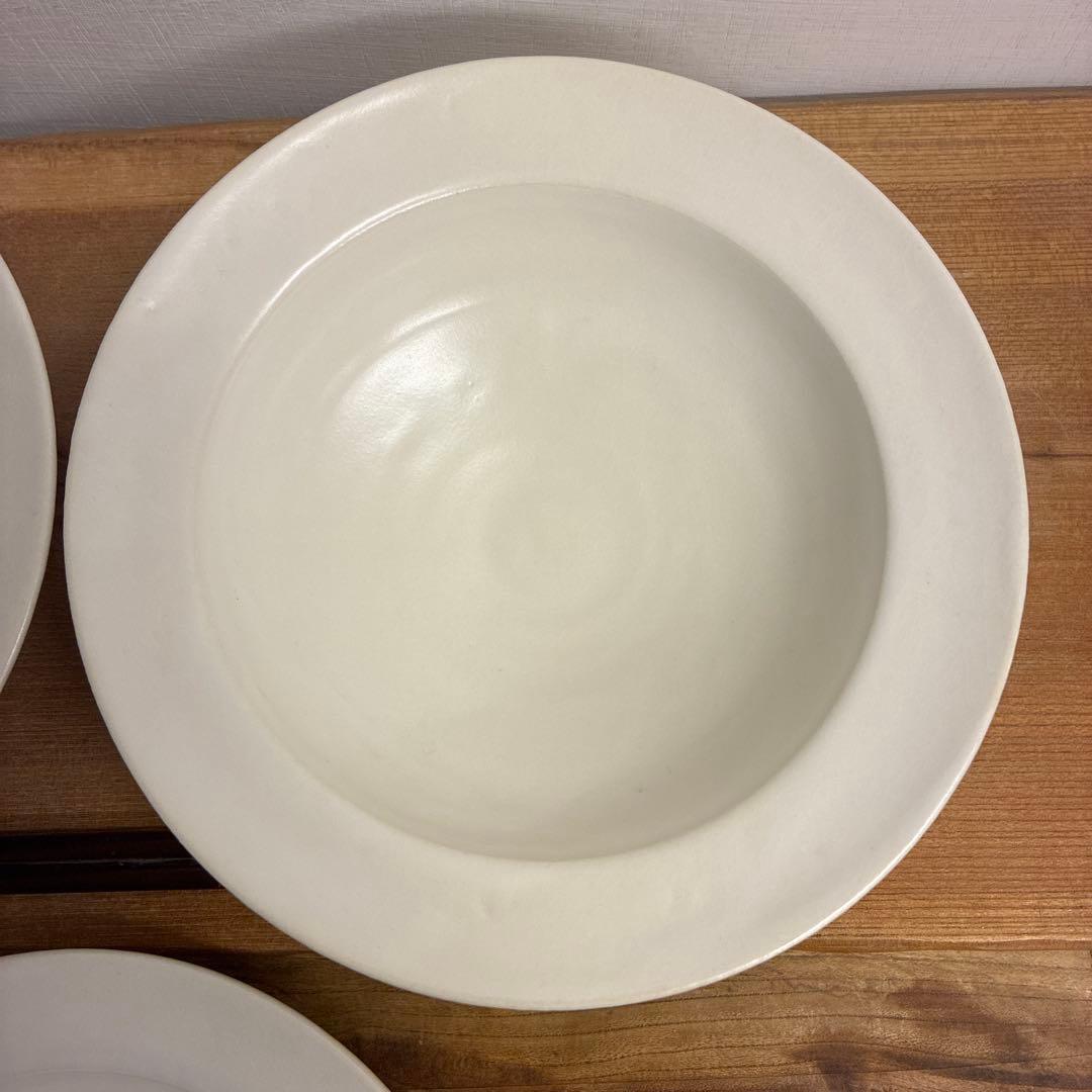 新品　陶器　陶芸作家　リムbowl3個　444